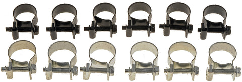 Dorman 55172 Fuel Injector Hose Clamps - Range 9/16 To 5/8 In. (14 To 16mm), 12 Pack Universal Fit