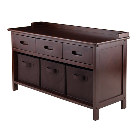 Winsome Adriana 4-Pc Set, Storage Bench & 3 Foldable Baskets