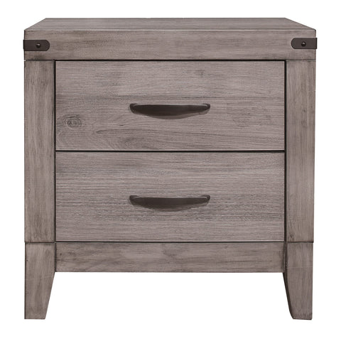 Korey 2-Drawer Brownish Gray Nightstand (22.5 in. H x 22.0 in. W x 16.0 in. D)