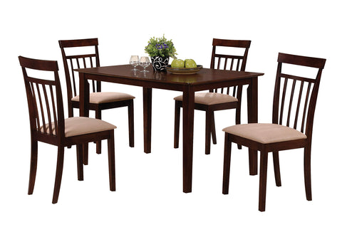 Acme Samuel 5Pc Dining Set in Espresso & Microfiber