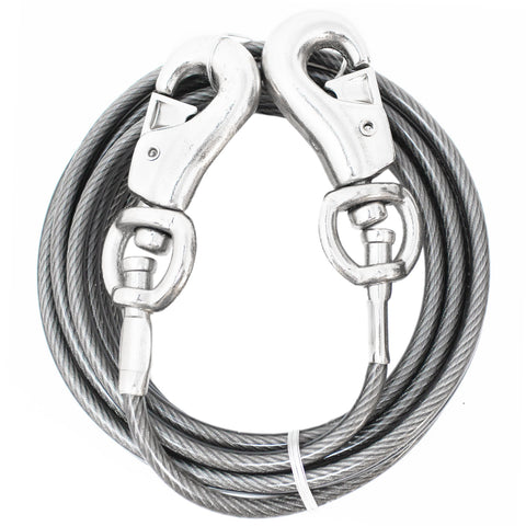 Prestige Super-Beast Dog Tie-Out, 15-Feet, Direct Connection for Added Strength ('P6815-000-99),Silver
