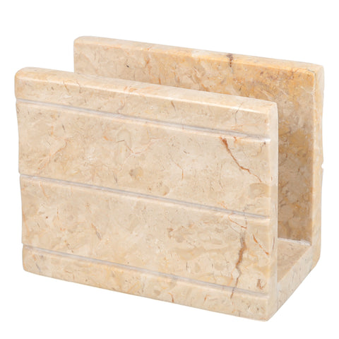 Creative Home Natural Champagne Marble Napkin Holder Stand Tissue Paper Dispenser Dining Table Kitchen Countertop Organizer, Panda Collection, 5.8 x 3 x 4.5 H Inch