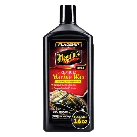 Meguiar's Flagship Premium Marine Wax M6316 - Synthetic RV and Boat - Durable Fiberglass and Gel Coat Protection for a Long-Lasting Shine - Professional-Grade with UV Protection, 16 Oz Liquid