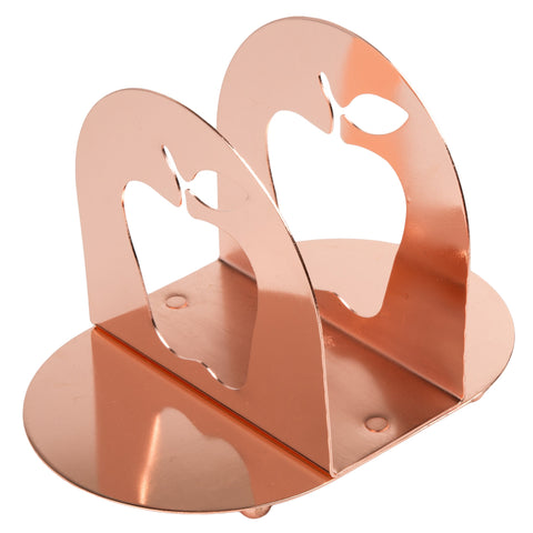 Creative Home Copper Apple Cutout Napkin Organizer – Elegant, Holder for Kitchen Counter, Dining Table, Buffet, or Café Use, French-Style Decorative Accent & Gift