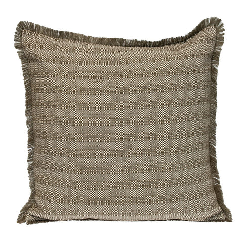 Parkland Collection Transitional Stripes Green 24" x 24" Square Pillow
