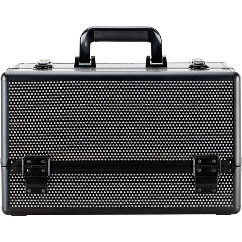 Ver Beauty Art Craft Storage 6-Tiers Accordion Easy Slide Trays Professional Cosmetic Makeup Tattoo Box Tool Travel Brush Holder, Black Krystal