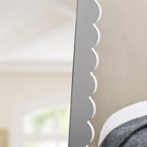 Modway Emmeline Scalloped Full-Length Mirror in Light Gray