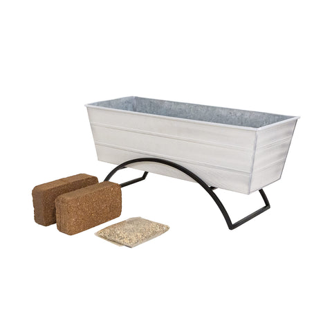 Bloom Box Garden Growing Kit Medium White with Odette Stand