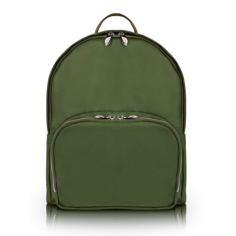 McKlein, N Series, NEOSPORT, Nano Tech-Light Nylon, 15" Nylon Classic U Shape Laptop Backpack, Green (19041)