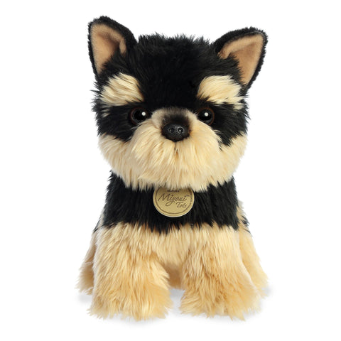 Aurora® Adorable Miyoni® Tots Yorkie Pup Stuffed Animal - Lifelike Details Make a Cherished Companion - Perfect for Decorating Bedrooms or Classrooms - Brown 8 Inches