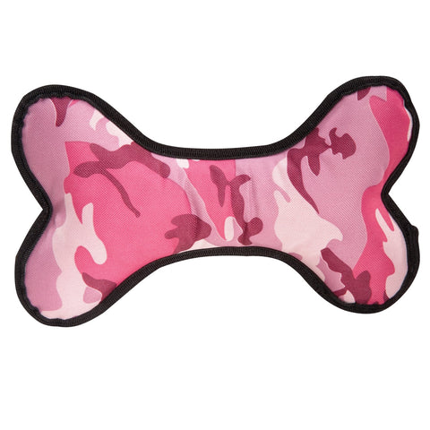 Zanies Toughstructable Bone Dog Toys, Pink Camo, Large 11.75"
