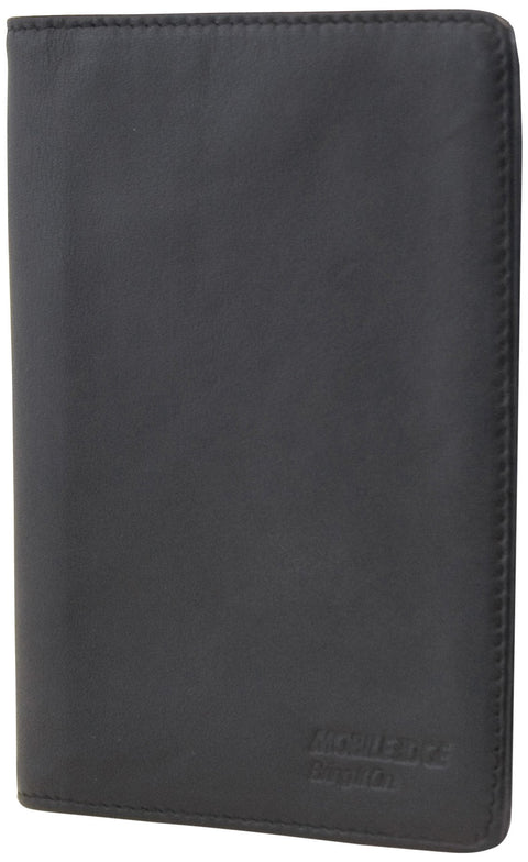 Mobile Edge I.D. Sentry RFID Blocking Wallet Passport Card Holder Case for Men and Women, Anti Theft for Travel, Full-Grain Leather, Black, MEWSS-PW