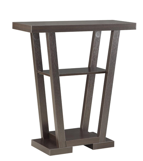 Convenience Concepts Newport V Console Table 31.5" - Modern Sofa Table with Storage Shelves, Narrow Entryway Hall Table for Living Room, Espresso