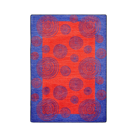 Joy Carpets Kid Essentials Whimzi Teen Area Rugs, 3'10" x 5'4", Red