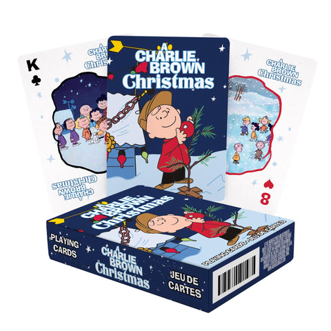 AQUARIUS Peanuts Charlie Brown Christmas Playing Cards - Christmas Themed Deck of Cards for Your Favorite Card Games - Officially Licensed Peanuts Merchandise & Collectibles - Poker Size