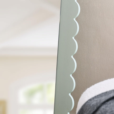 Modway Emmeline Scalloped Full-Length Mirror in Sage