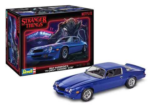 Revell 14560 Stranger Things Billy Hargrove's'79 Chevy Camaro Z/28 1:24 Scale 89-Piece Skill Level 4 Model Building Kit