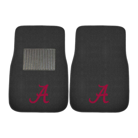 FANMATS 10351 Alabama Crimson Tide 2-Piece Embroidered Team Logo Car Mat Set, Front Row Automotive Floor Mats