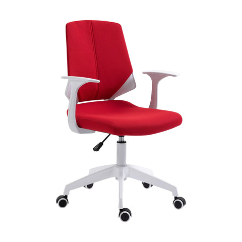 Techni Mobili Height Adjustable Mid Back Office Chair  Red