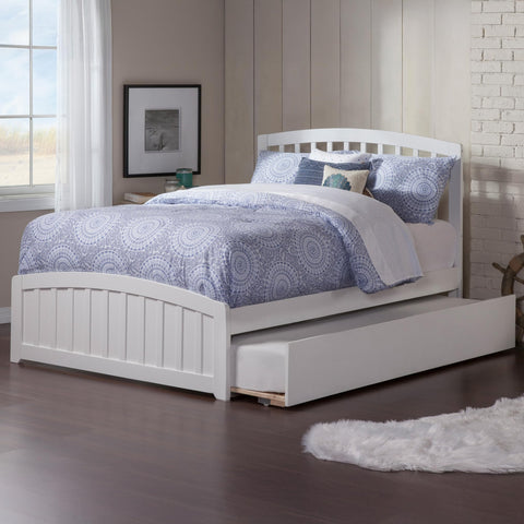 AFI, Richmond Queen Platform Bed with Matching Footboard & Twin XL Trundle, White