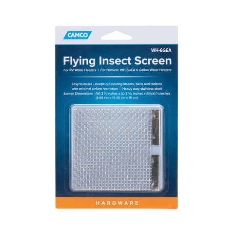 Camco RV Flying Insect Screen for Dometic 6-Gallon Water Heaters (WH-6GEA) |Fits Dometic WH-6GEA 6-Gallon Water Heater Vents (42169)