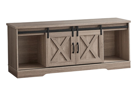Monarch Specialties I 2746 Tv Stand, 60 Inch, Console, Media Entertainment Center, Storage Cabinet, Living Room, Bedroom, Laminate, Brown, Transitional