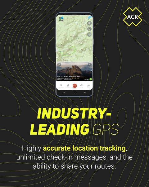 ACR Bivy Stick MESH Satellite Communicator - Dual-Mode LoRa®-Enabled Mesh & Global Iridium Coverage, Two-Way SMS, GPS Tracker, Group Messaging, SOS Emergency with 24hr Reserve Battery - iOS/Android