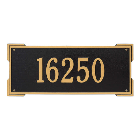 Whitehall Roanoke Address Plaque Finish: Black and Gold