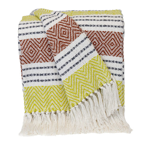 Parkland Collection Transitional Stripes Rust Rectangle 50 x 60 Throw