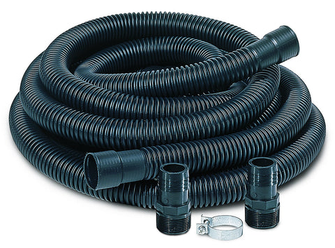 Little Giant SPDK Sump Pump Discharge Hose Kit, 1-1/4-inch Hose – 1-1/2 Inch and 1-1/4 Inch Adaptors, 24-Feet