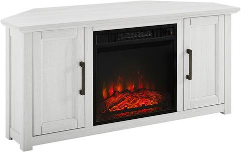 Camden Corner Fireplace Tv Stand For 50+ Inch Tv Whitewash