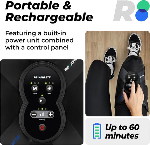 REATHLETE Xpress Knee Massager for Pain Relief | Leg Massager with Heat & Compression