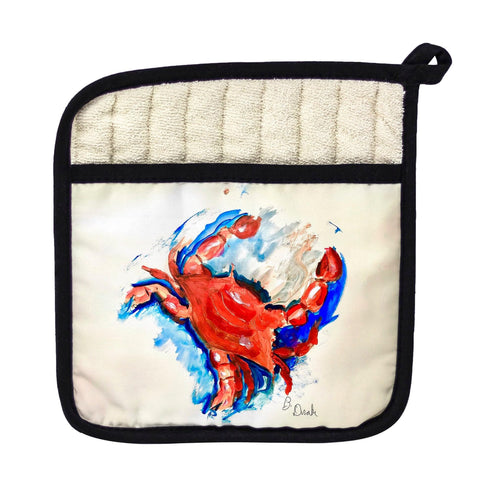 Betsy's Red Crab Pot Holder - 9x9