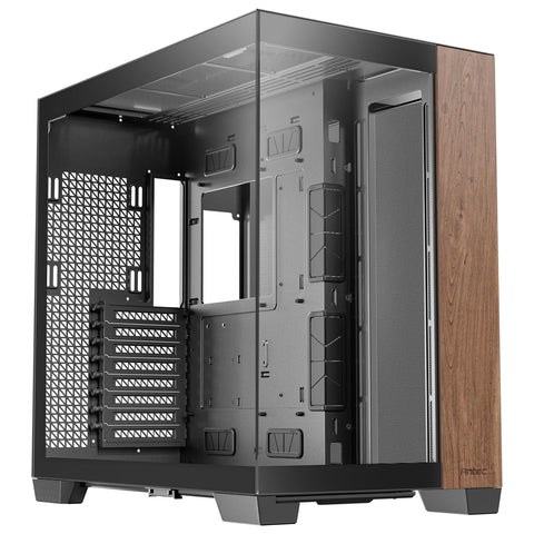 Antec C8 Wood, Fans not Included, Wooden Front Panel, Dual-Chamber Layout, Type-C, 360mm Radiator Support, Seamless TG Front & Side Panels, RTX 40 Compatible, Full-Tower E-ATX PC Case