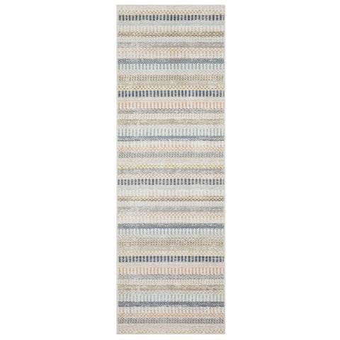 Oriental Weavers Cavett Area Rug - CAV08-2'7" x 7'9" - in Ivory/Multi - Modern Cottage Style, Stain Resistant, Family and Pet Friendly, Entryway, Hallway Runner Rug