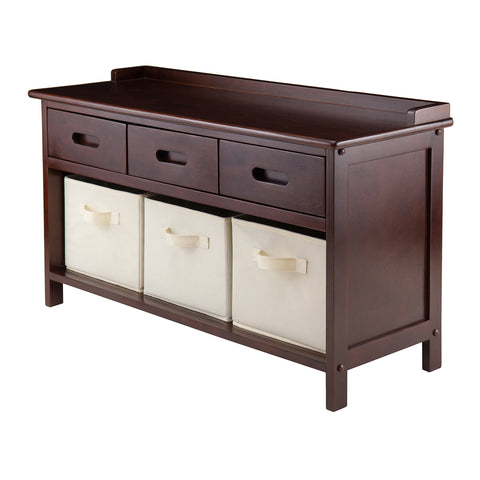 Winsome Adriana 4-Pc Set, Storage Bench & 3 Foldable Baskets