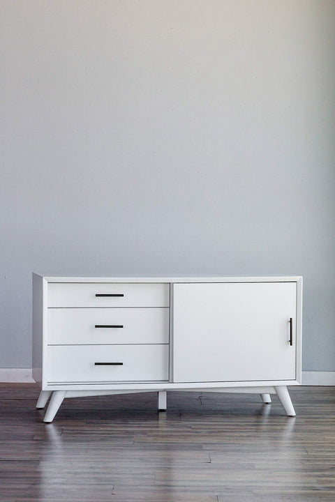 Alpine Furniture Flynn TV Stand, White