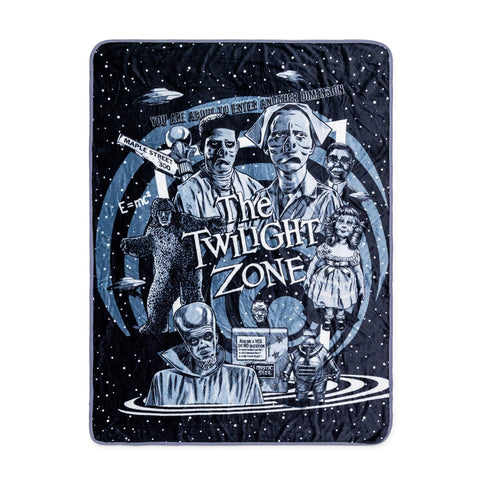 Silver Buffalo The Twilight Zone Raschel Throw Blanket for Sofa, Bed | 45 x 60 Inches