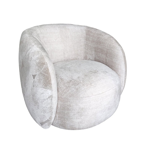 Pasargad Home Napoli Collection Modern Indoor Swivel Armchair