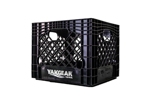 YakGear Deluxe Kayak Milk Crate - Durable Storage Solution with Universal Fit for Kayak Fishing and Boating Accessories | 1 Milk Crate