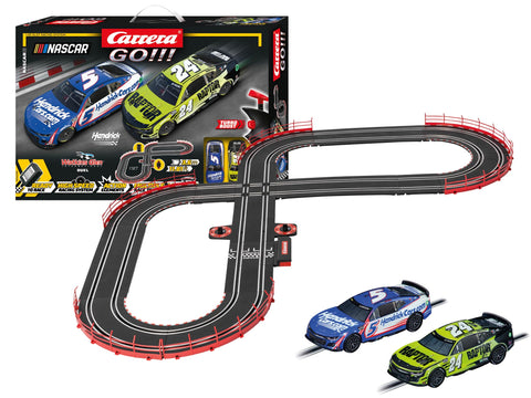 Carrera GO NASCAR Watkins Glen Slot Car Race Track Set – Larson & Byron