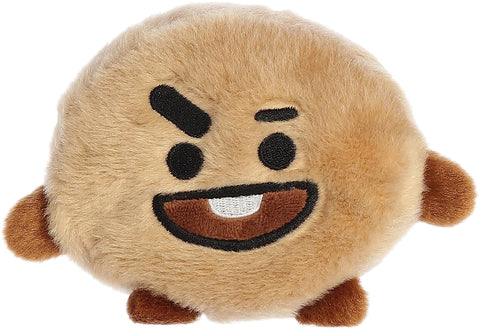Aurora Lovable BT21 Palm Pals SHOOKY Stuffed Animal - Collectible Fun - Delightful Cuteness - Brown 5 Inches