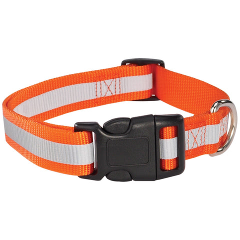 Guardian Gear Reflective Dog Collar, Fits Necks 14" to 20", Orange
