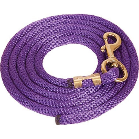 Mustang Poly Lead Rope 9ft. with Bolt Snap, Purple, One Size