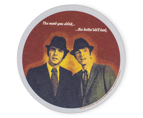 Single Retro Cork Drink Coaster - More You Drink/Better We'll Look