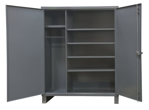 Durham Extra Heavy Duty Welded 12 Gauge Steel Wardrobe Cabinet, HDWC243678-5S95, 1900 lbs Shelf Capacity, 24" Length x 36" Width x 78" Height, 4 Shelves