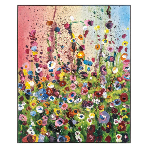 Yosemite Home Decor "Meadowland 50"x40" Wood Wall Art in Multi-Color