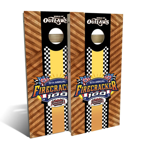 Skip's Garage Firecrackers Cornhole Set - Premium 2x4 (Corn Bags) - Include Case + Hole + Edge