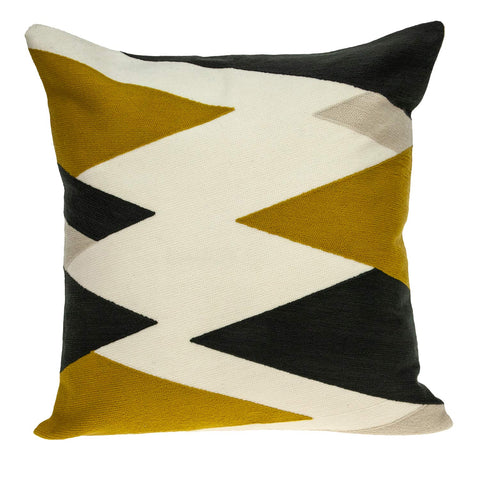 Parkland Collection Ziglar Contemporary White Pillow Cover with Poly Insert
