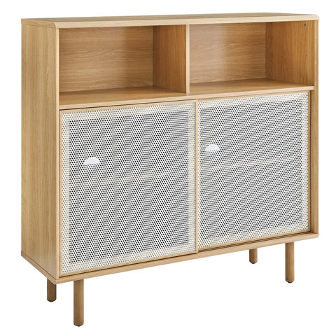 Modway Kurtis 47" Display Cabinet in Oak